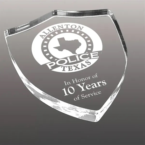 Paperweight made of 1/2" clear acrylic with etched graphics.... from ASI 72521 Morris Magnets / Laser Cuts