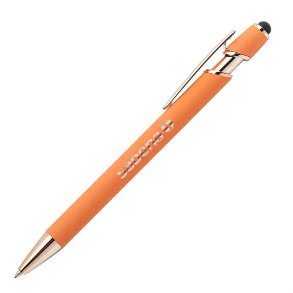 Anton Aluminum Ink Pen features rose gold accents, a satin metal... from ASI 84592 St Regis Group