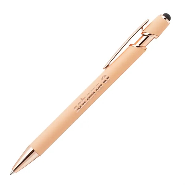 Anton Aluminum Ink Pen features rose gold accents, a satin metal... from ASI 84592 St Regis Group