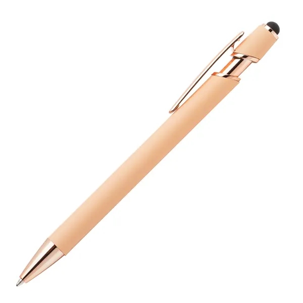 Anton Aluminum Ink Pen features rose gold accents, a satin metal... from ASI 84592 St Regis Group