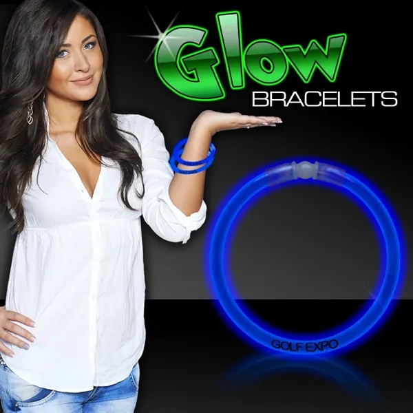 8" solid color light-up glow bracelet; one time use only.... from ASI 42016 Brighter Promotions Inc