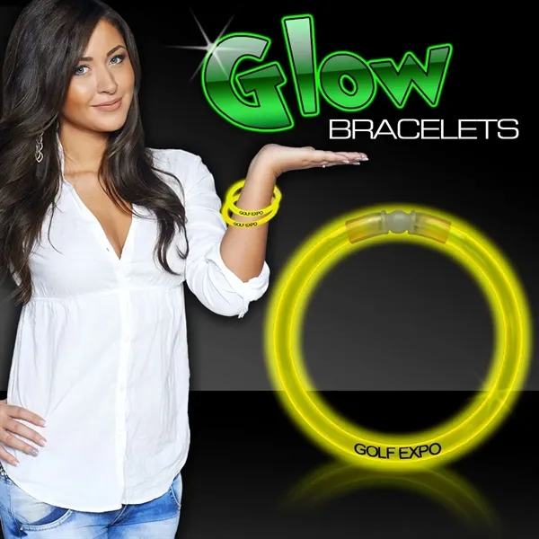 8" solid color light-up glow bracelet; one time use only.... from ASI 42016 Brighter Promotions Inc