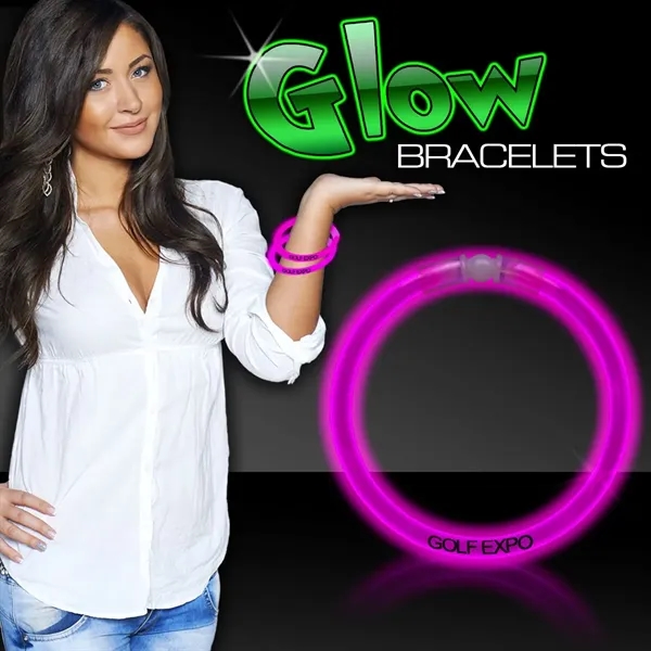 8" solid color light-up glow bracelet; one time use only.... from ASI 42016 Brighter Promotions Inc