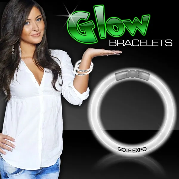 8" solid color light-up glow bracelet; one time use only.... from ASI 42016 Brighter Promotions Inc
