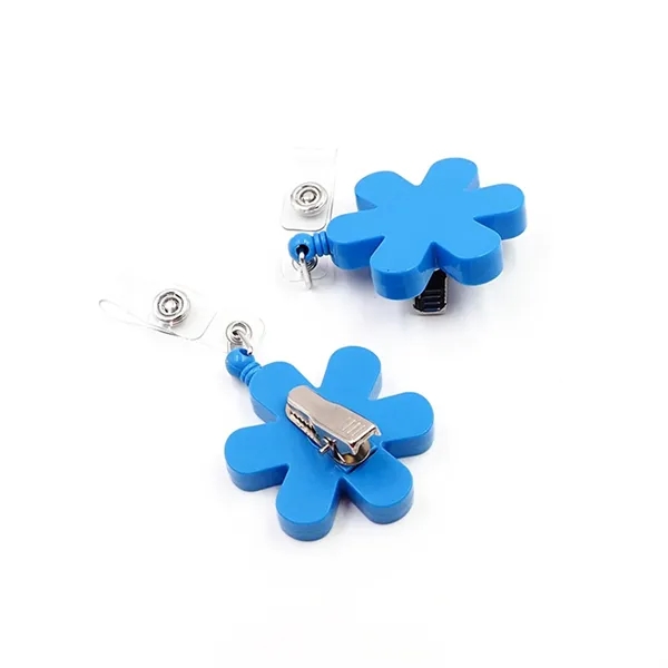 Retractable flower shape badge reel plus full color UV imprint on... from ASI 37218 Athena Promo (tm)