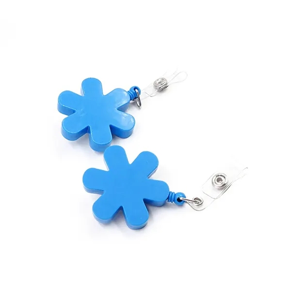 Retractable flower shape badge reel plus full color UV imprint on... from ASI 37218 Athena Promo (tm)