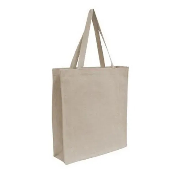 Cotton canvas shopper tote bag for promotion with full sides and... from ASI 66230 Landes Inc