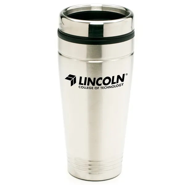 16 ounce stainless steel travel tumbler with double-wall insulation and thumb... from ASI 39820 Opusline (Benmex) / Opus Line