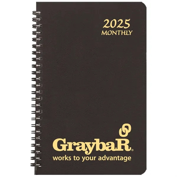 Monthly planner with durable, leather look leatherette cover.... from ASI 76575 Payne Publishers Inc