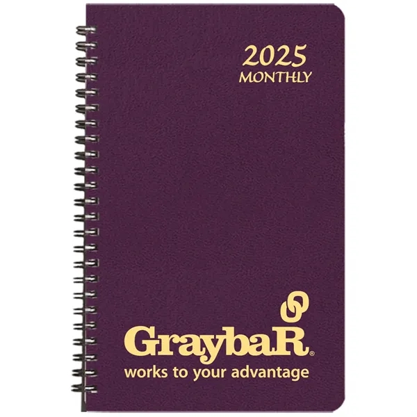 Monthly planner with durable, leather look leatherette cover.... from ASI 76575 Payne Publishers Inc