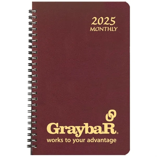 Monthly planner with durable, leather look leatherette cover.... from ASI 76575 Payne Publishers Inc