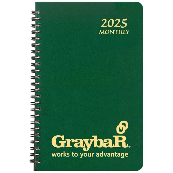 Monthly planner with durable, leather look leatherette cover.... from ASI 76575 Payne Publishers Inc