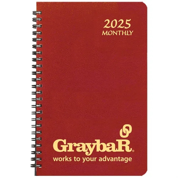 Monthly planner with durable, leather look leatherette cover.... from ASI 76575 Payne Publishers Inc