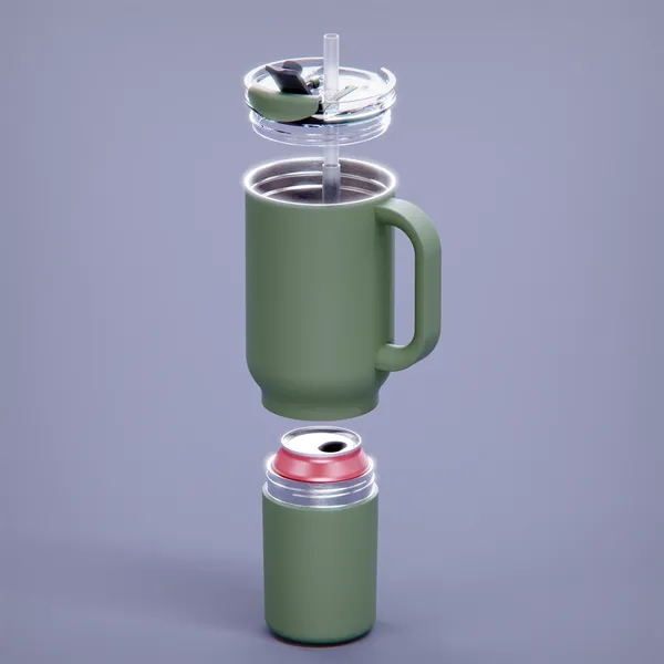 2 in 1 Bottle/Tumbler Combination with Handle and Detachable Can Cooler/Storage... from ASI 31518 ADNART