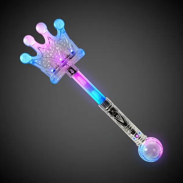 LED wand with a clear plastic crown and prism ball.... from ASI 42016 Brighter Promotions Inc / Chemical Light™ Liquid Light