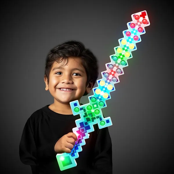 Blue pixel sword with LED lights.... from ASI 42016 Brighter Promotions Inc