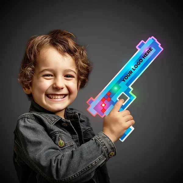 8-bit inspired LED pixel gun.... from ASI 42016 Brighter Promotions Inc / Chemical Light™ Liquid Light