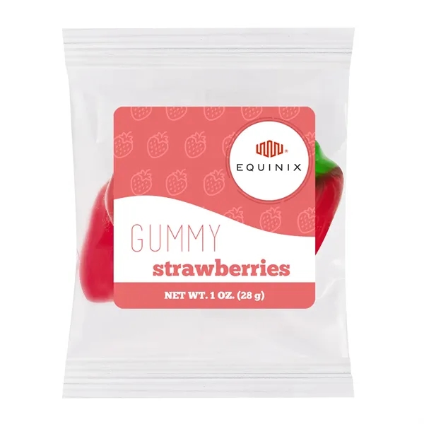 1oz bag of gummy strawberries.... from ASI 71685 Midnite Snax®