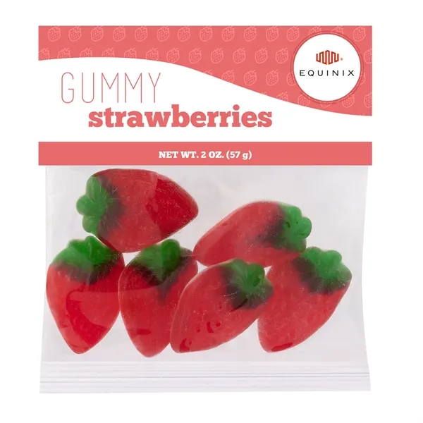 2oz bag of gummy strawberries.... from ASI 71685 Midnite Snax®
