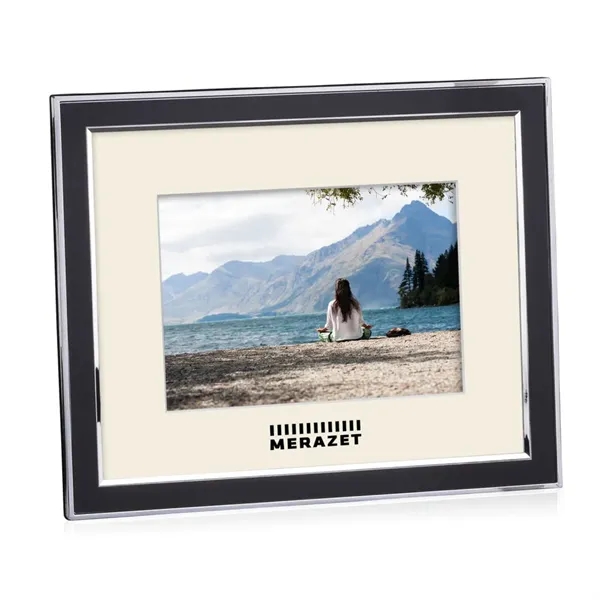 Ebony finished metal is edged with a bright silver trim and... from ASI 84592 St Regis Group