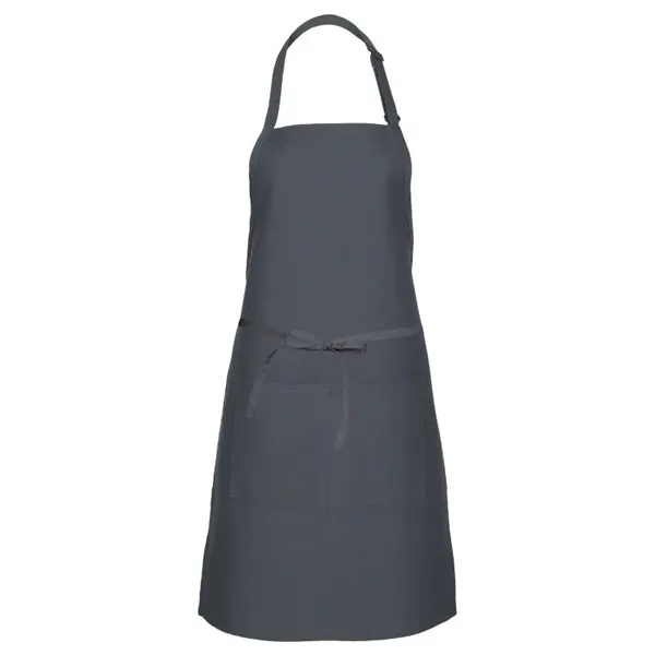 Customizable extra-long butcher apron with center divided patch pockets, a neck... from ASI 36558 Aprons, Etc.
