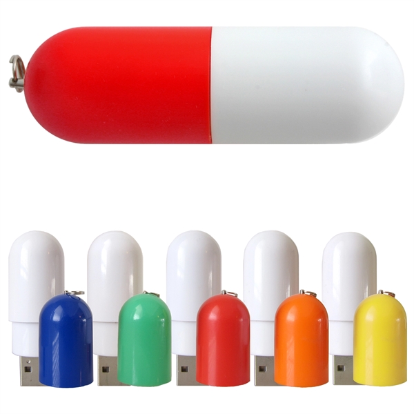 Pill shape USB flash drive... from ASI 62124 iClick, Inc. / iClick®