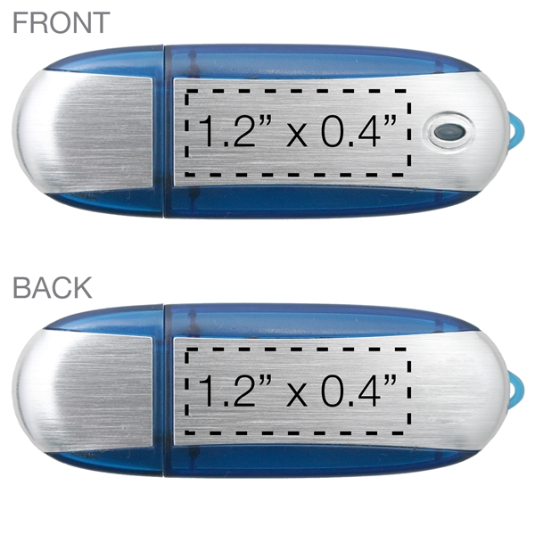 Brushed aluminum and plastic USB Drive... from ASI 62124 iClick, Inc. / iClick®