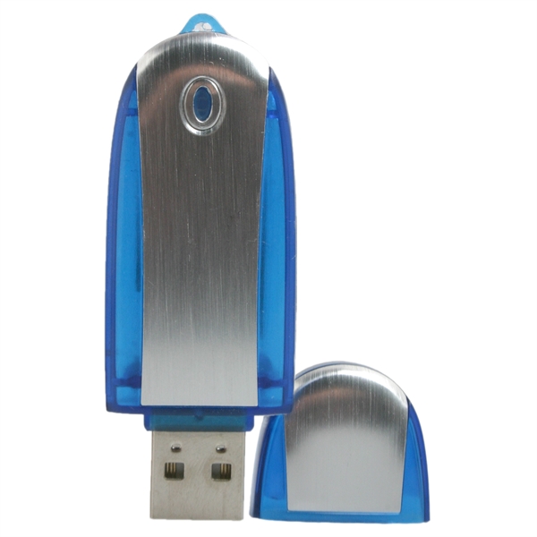 Brushed aluminum and plastic USB Drive... from ASI 62124 iClick, Inc. / iClick®