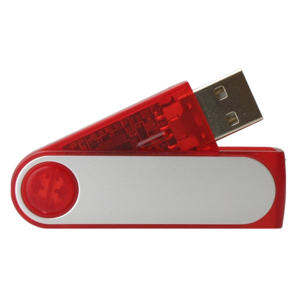 Colorful transparent USB flash drives with a swivel closure... from ASI 62124 iClick, Inc. / iClick®