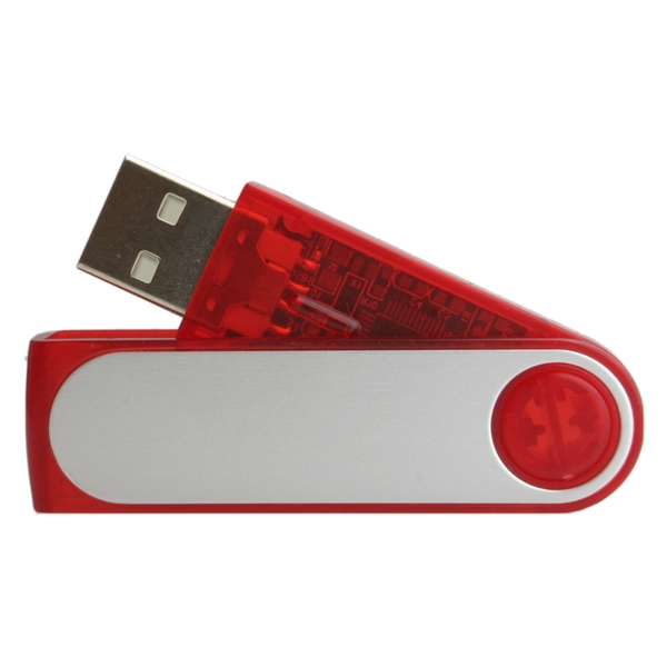 Colorful transparent USB flash drives with a swivel closure... from ASI 62124 iClick, Inc. / iClick®