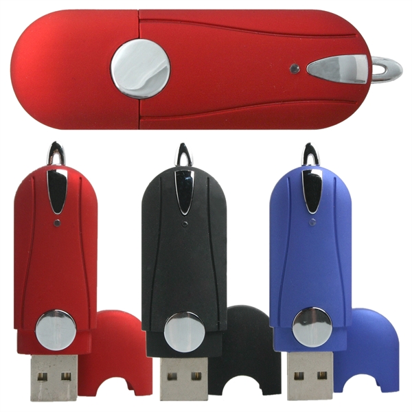 Plastic USB flash drive with chrome accents.... from ASI 62124 iClick, Inc. / iClick®
