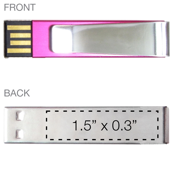 Aluminum USB flash drive and paper clip... from ASI 62124 iClick, Inc. / iClick®