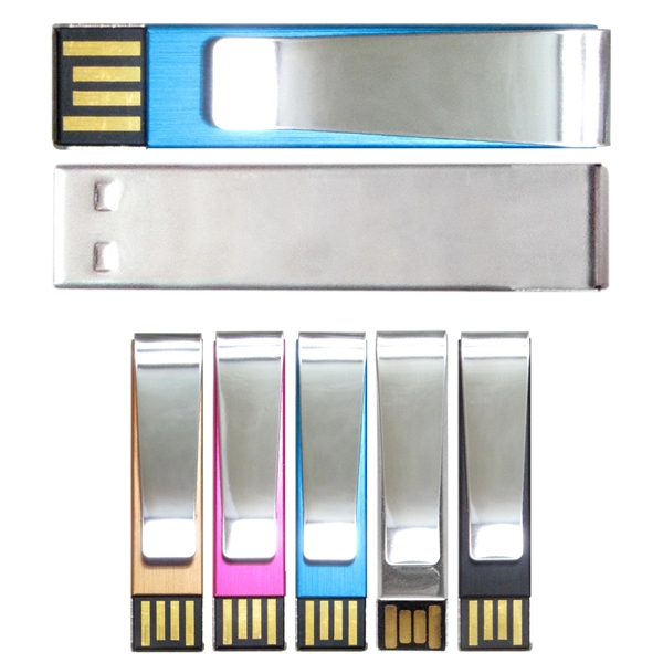 Aluminum USB flash drive and paper clip... from ASI 62124 iClick, Inc. / iClick®