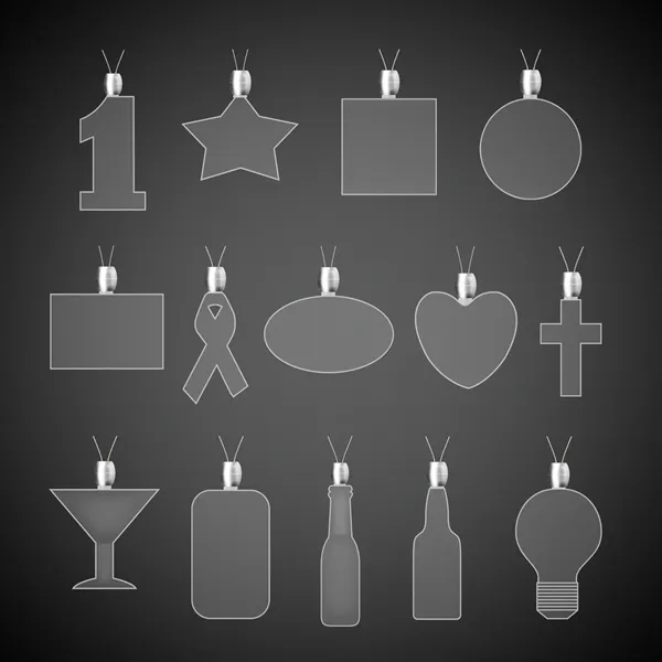 Acrylic pendant necklaces with a 24" necklace and LED lights; offered... from ASI 42016 Brighter Promotions Inc