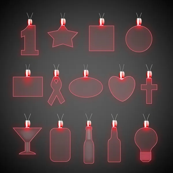 Acrylic pendant necklaces with a 24" necklace and LED lights; offered... from ASI 42016 Brighter Promotions Inc