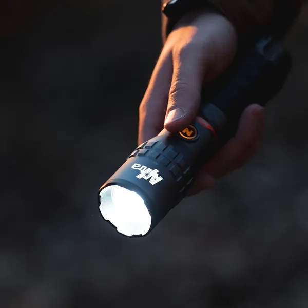 This LED flashlight and work light throws light up to 1,300... from ASI 46170 Compass Industries Inc