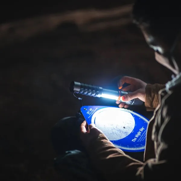 This LED flashlight and work light throws light up to 1,300... from ASI 46170 Compass Industries Inc