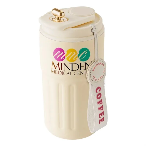 15 oz. vacuum sealed tumbler with ivory colored body and coffee... from ASI 68190 Lungsal / Lungsal