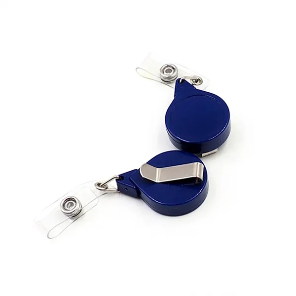 Retractable drop shape badge reel with epoxy dome on 1 location... from ASI 37218 Athena Promo (tm)