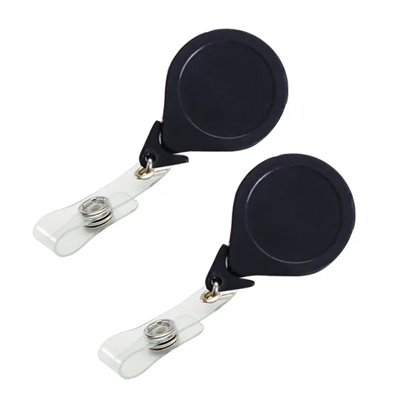 Retractable drop shape badge reel with epoxy dome on 1 location... from ASI 37218 Athena Promo (tm)