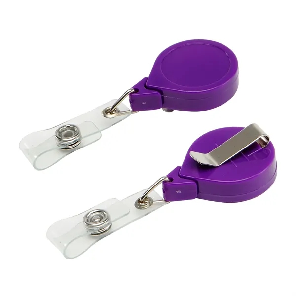 Retractable drop shape badge reel with epoxy dome on 1 location... from ASI 37218 Athena Promo (tm)