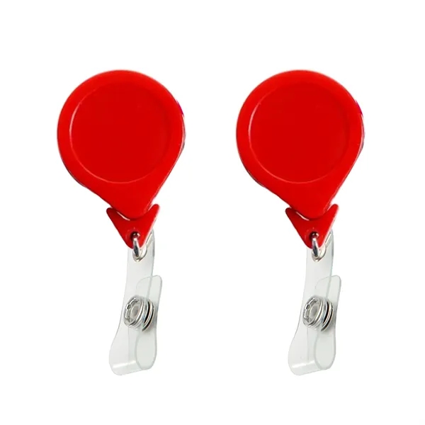 Retractable drop shape badge reel with epoxy dome on 1 location... from ASI 37218 Athena Promo (tm)