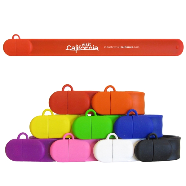 USB Drive and Slap Bracelet Wristband in-one!... from ASI 62124 iClick, Inc. / iClick®
