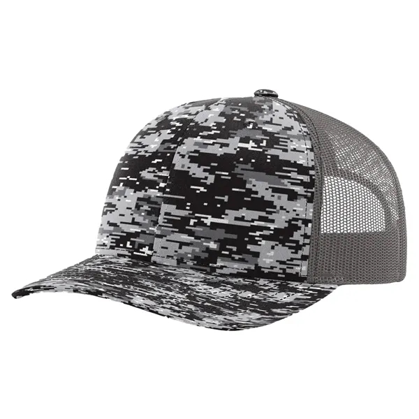 Six-panel Richardson 112P snapback polyester and cotton snapback trucker cap.... from ASI 74601 Calico