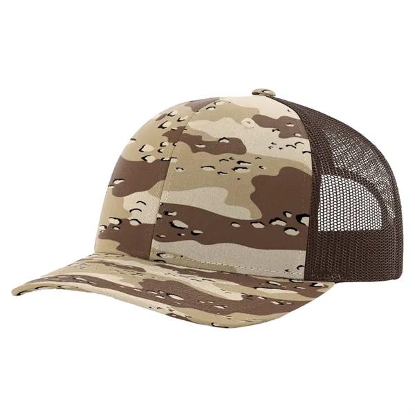 Six-panel Richardson 112P snapback polyester and cotton snapback trucker cap.... from ASI 74601 Calico