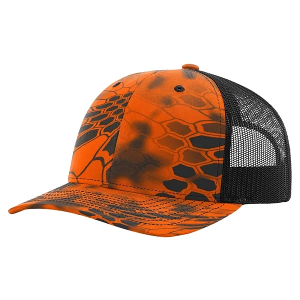 Six-panel Richardson 112P snapback polyester and cotton snapback trucker cap.... from ASI 74601 Calico