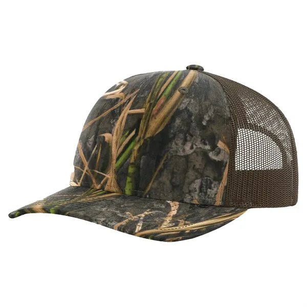 Six-panel Richardson 112P snapback polyester and cotton snapback trucker cap.... from ASI 74601 Calico