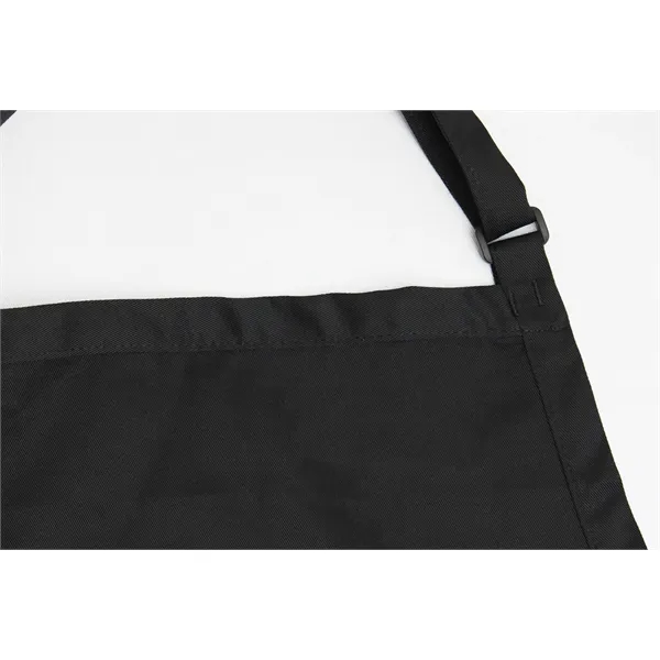 Black, mid-length apron that measures 28"W x 24"H and contains 3... from ASI 36558 Aprons, Etc.