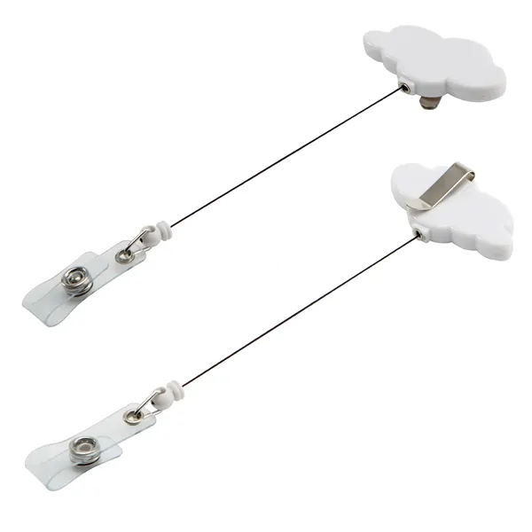 Retractable cloud shape badge reel with UV imprint on 1 location... from ASI 37218 Athena Promo (tm)