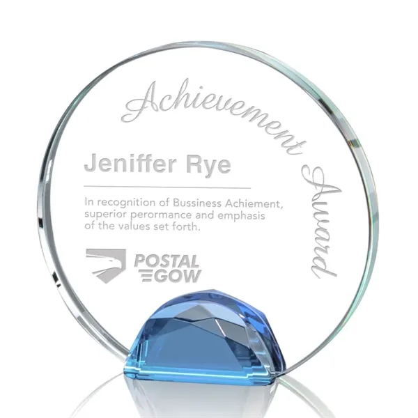 Magnificent Optical Crystal Award with a sparkling multifaceted Sky Blue Optical... from ASI 84592 St Regis Group / St Regis